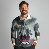 Personalized Pegasus Horse Racing 2025 Long Sleeve Polo Shirt Soar to Victory - Wonder Print Shop
