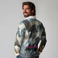 Personalized Pegasus Horse Racing 2025 Long Sleeve Polo Shirt Soar to Victory - Wonder Print Shop