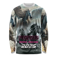 Personalized Pegasus Horse Racing 2025 Long Sleeve Shirt Soar to Victory - Wonder Print Shop