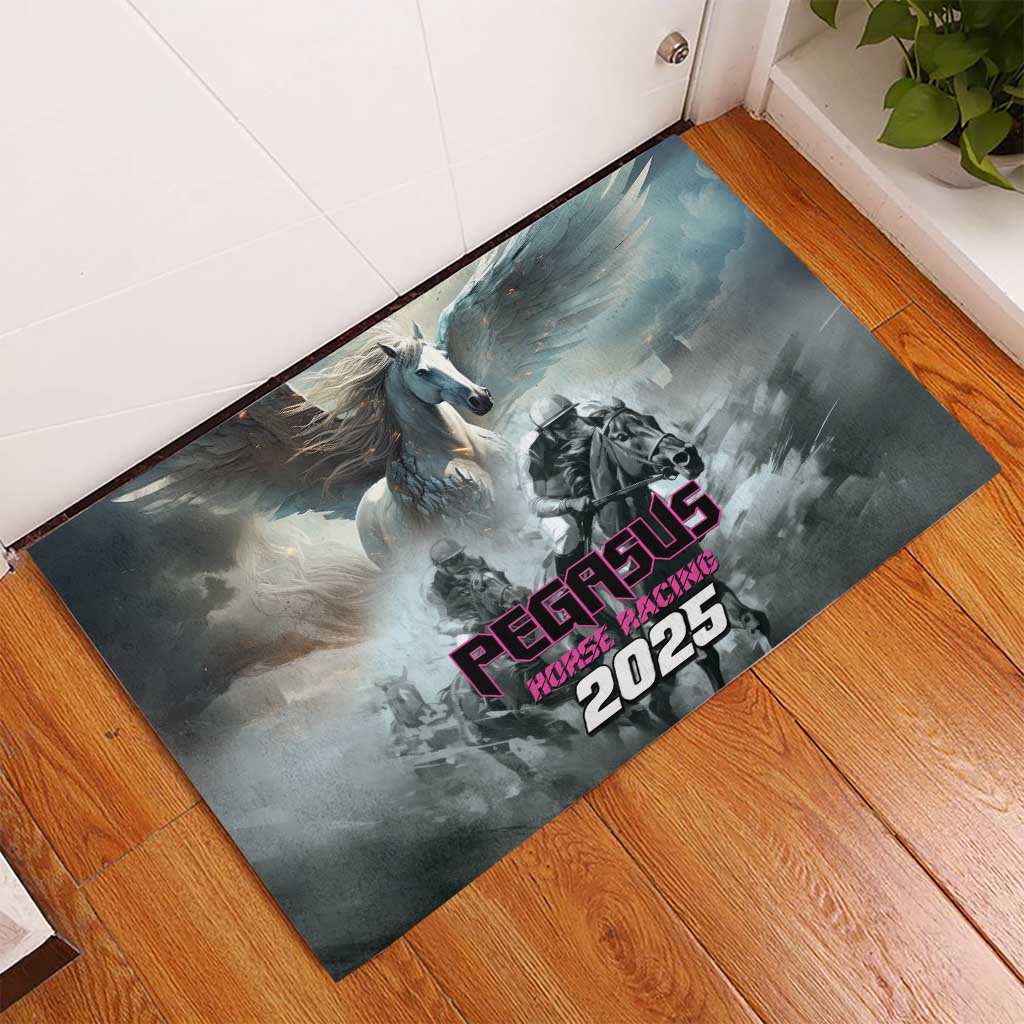 Pegasus Horse Racing 2025 Rubber Doormat Soar to Victory - Wonder Print Shop
