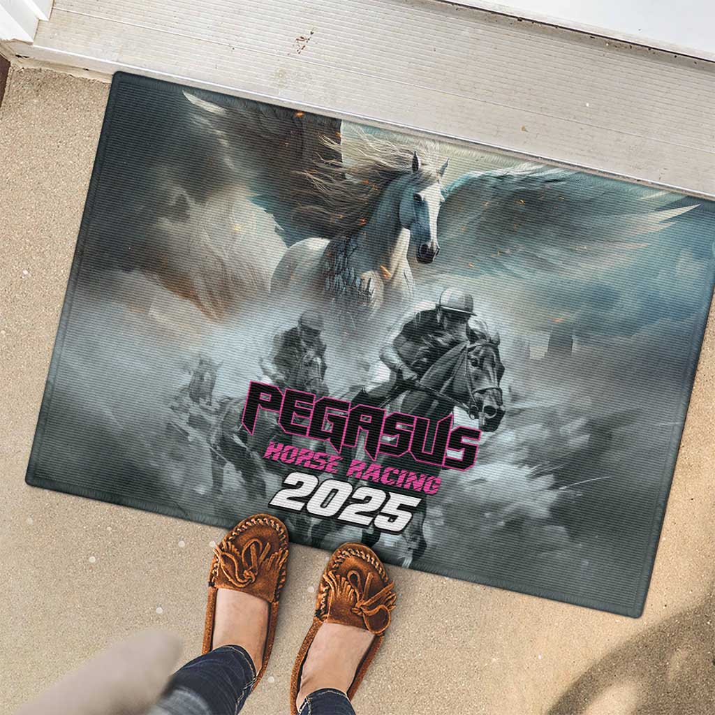 Pegasus Horse Racing 2025 Rubber Doormat Soar to Victory - Wonder Print Shop