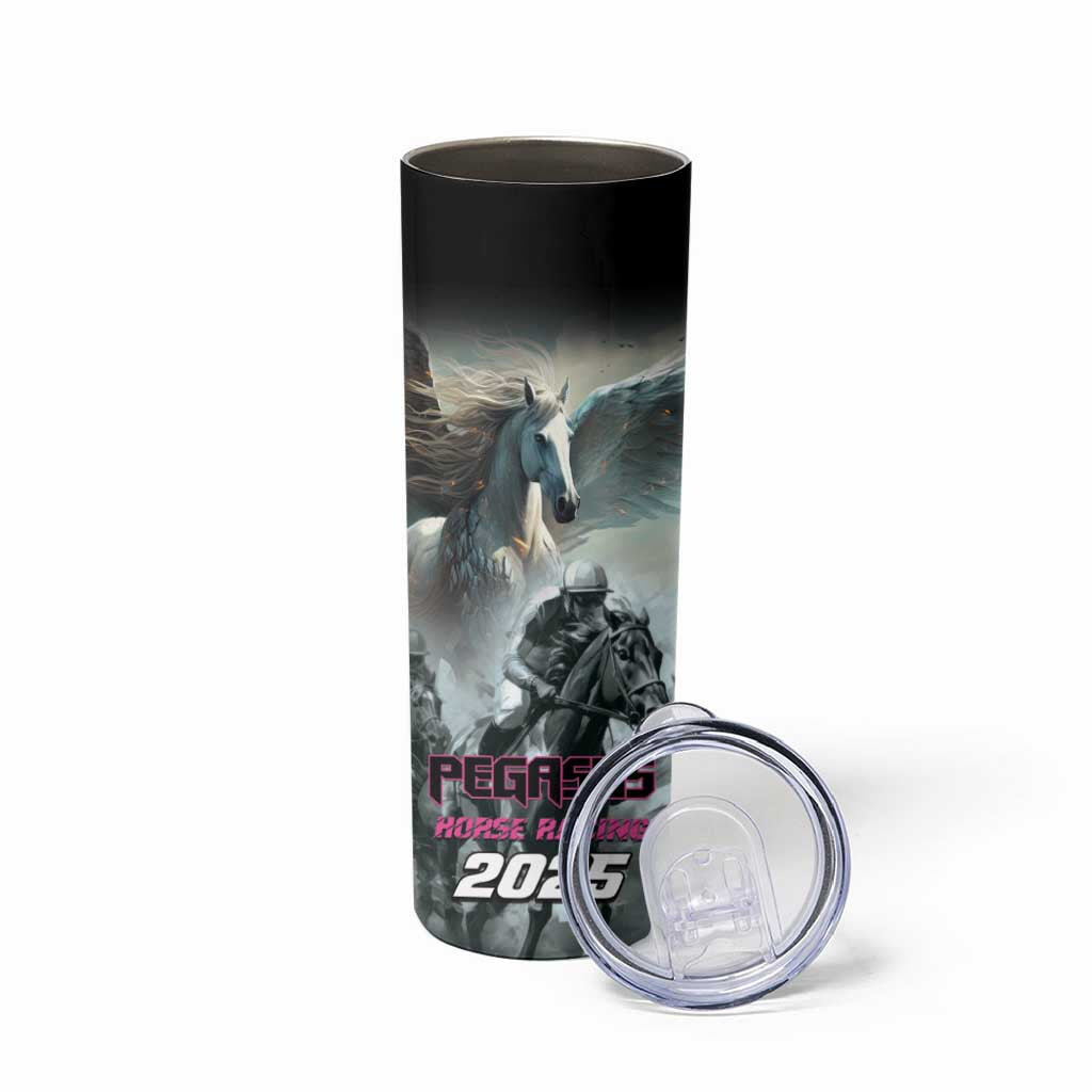 Personalized Pegasus Horse Racing 2025 Skinny Tumbler Soar to Victory - Wonder Print Shop