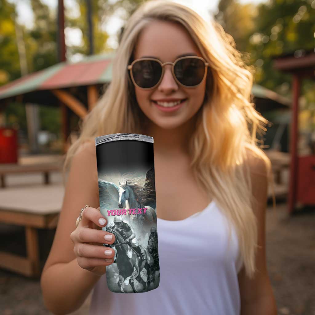 Personalized Pegasus Horse Racing 2025 Skinny Tumbler Soar to Victory - Wonder Print Shop