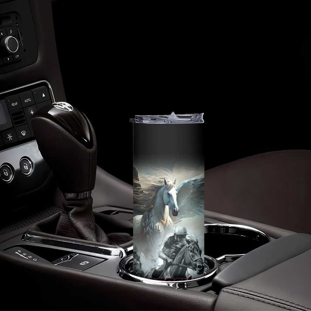 Personalized Pegasus Horse Racing 2025 Skinny Tumbler Soar to Victory - Wonder Print Shop