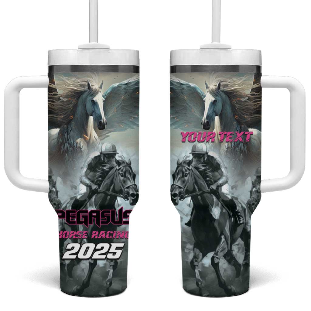Personalized Pegasus Horse Racing 2025 Tumbler With Handle Soar to Victory - Wonder Print Shop