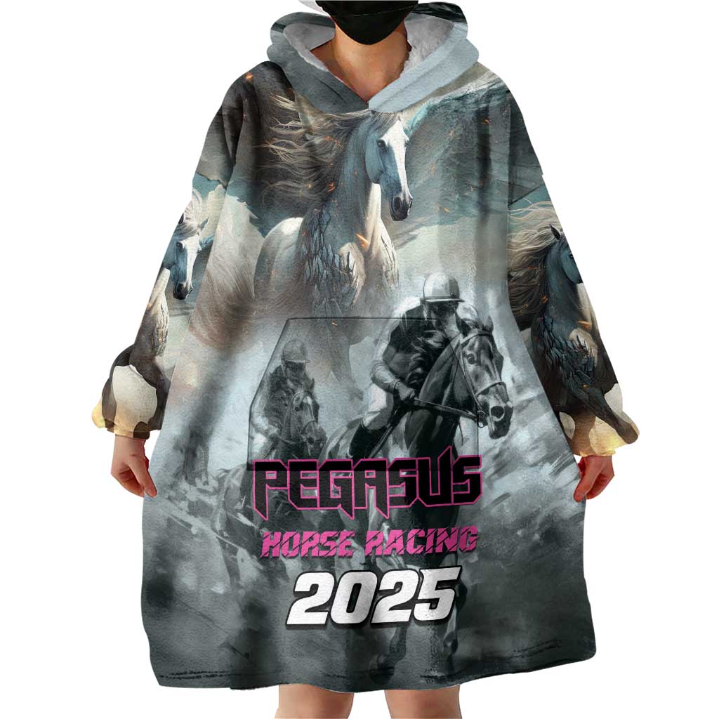Personalized Pegasus Horse Racing 2025 Wearable Blanket Hoodie Soar to Victory - Wonder Print Shop