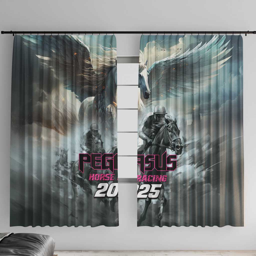 Pegasus Horse Racing 2025 Window Curtain Soar to Victory - Wonder Print Shop