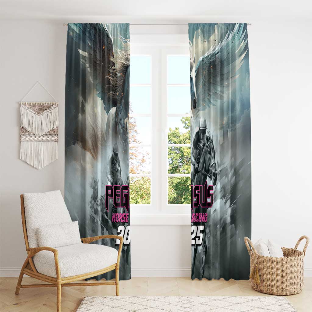 Pegasus Horse Racing 2025 Window Curtain Soar to Victory - Wonder Print Shop