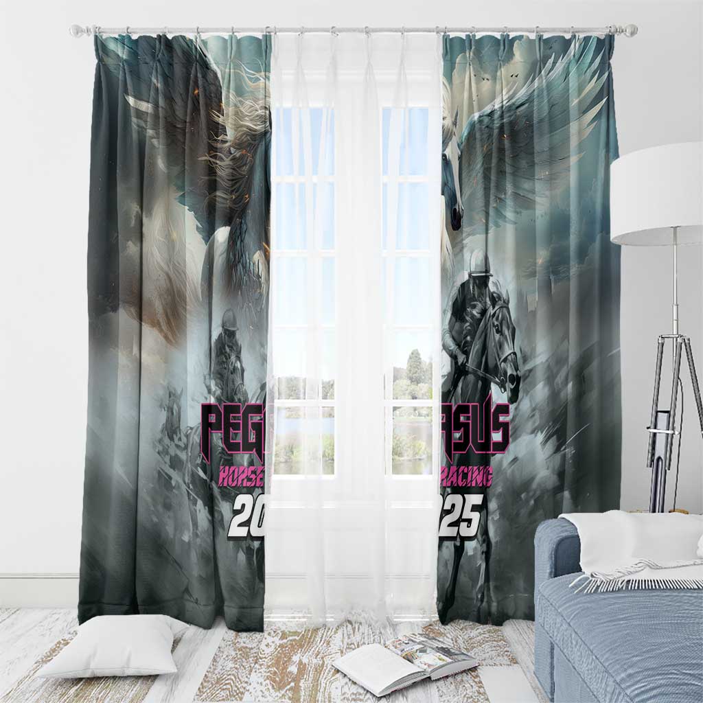 Pegasus Horse Racing 2025 Window Curtain Soar to Victory - Wonder Print Shop