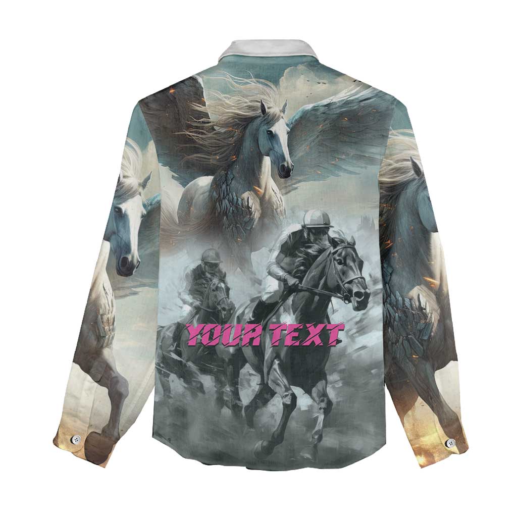Personalized Pegasus Horse Racing 2025 Women Casual Shirt Soar to Victory - Wonder Print Shop