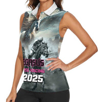 Personalized Pegasus Horse Racing 2025 Women Sleeveless Polo Shirt Soar to Victory - Wonder Print Shop