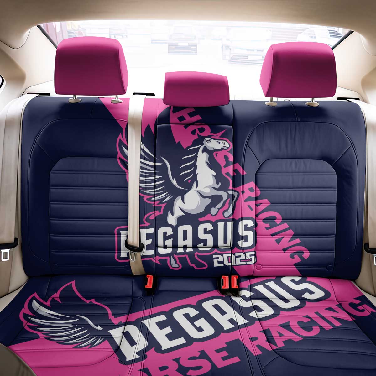 Pegasus Horse Racing 2025 Back Car Seat Cover Where Champions Rise