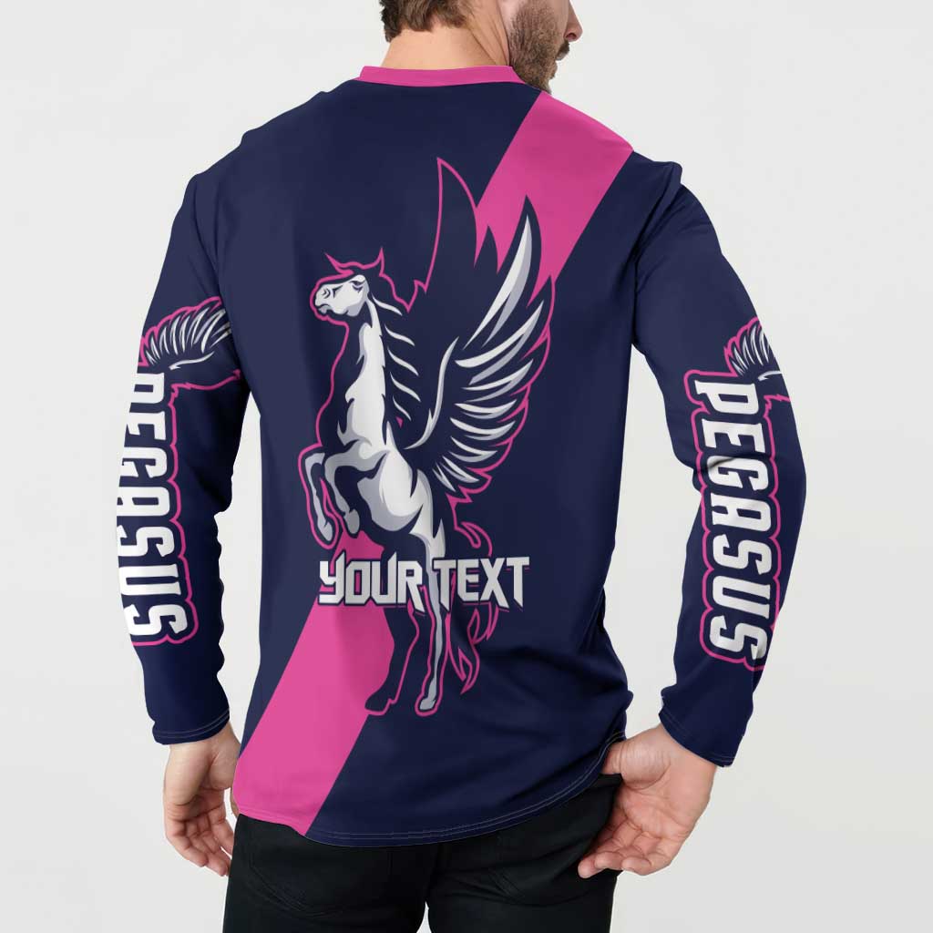 Personalized Pegasus Horse Racing 2025 Button Sweatshirt Where Champions Rise