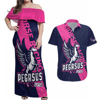 Personalized Pegasus Horse Racing 2025 Couples Matching Off Shoulder Maxi Dress and Hawaiian Shirt Where Champions Rise