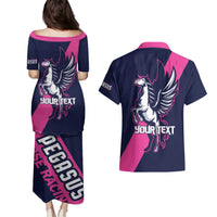 Personalized Pegasus Horse Racing 2025 Couples Matching Puletasi and Hawaiian Shirt Where Champions Rise