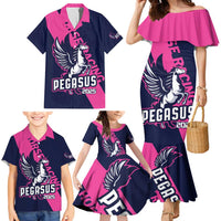 Personalized Pegasus Horse Racing 2025 Family Matching Mermaid Dress and Hawaiian Shirt Where Champions Rise