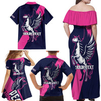Personalized Pegasus Horse Racing 2025 Family Matching Off Shoulder Maxi Dress and Hawaiian Shirt Where Champions Rise - Wonder Print Shop