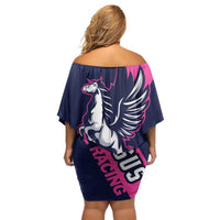 Personalized Pegasus Horse Racing 2025 Family Matching Off Shoulder Short Dress and Hawaiian Shirt Where Champions Rise - Wonder Print Shop