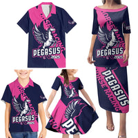 Personalized Pegasus Horse Racing 2025 Family Matching Puletasi and Hawaiian Shirt Where Champions Rise