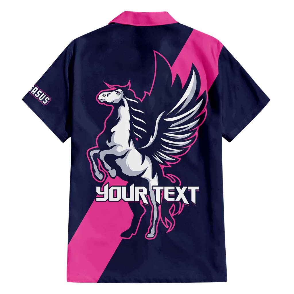 Personalized Pegasus Horse Racing 2025 Family Matching Short Sleeve Bodycon Dress and Hawaiian Shirt Where Champions Rise - Wonder Print Shop