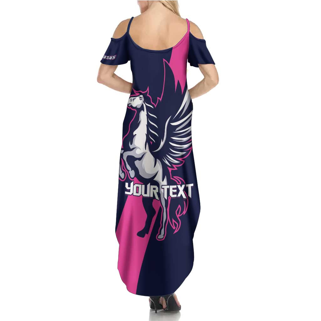 Personalized Pegasus Horse Racing 2025 Family Matching Summer Maxi Dress and Hawaiian Shirt Where Champions Rise - Wonder Print Shop