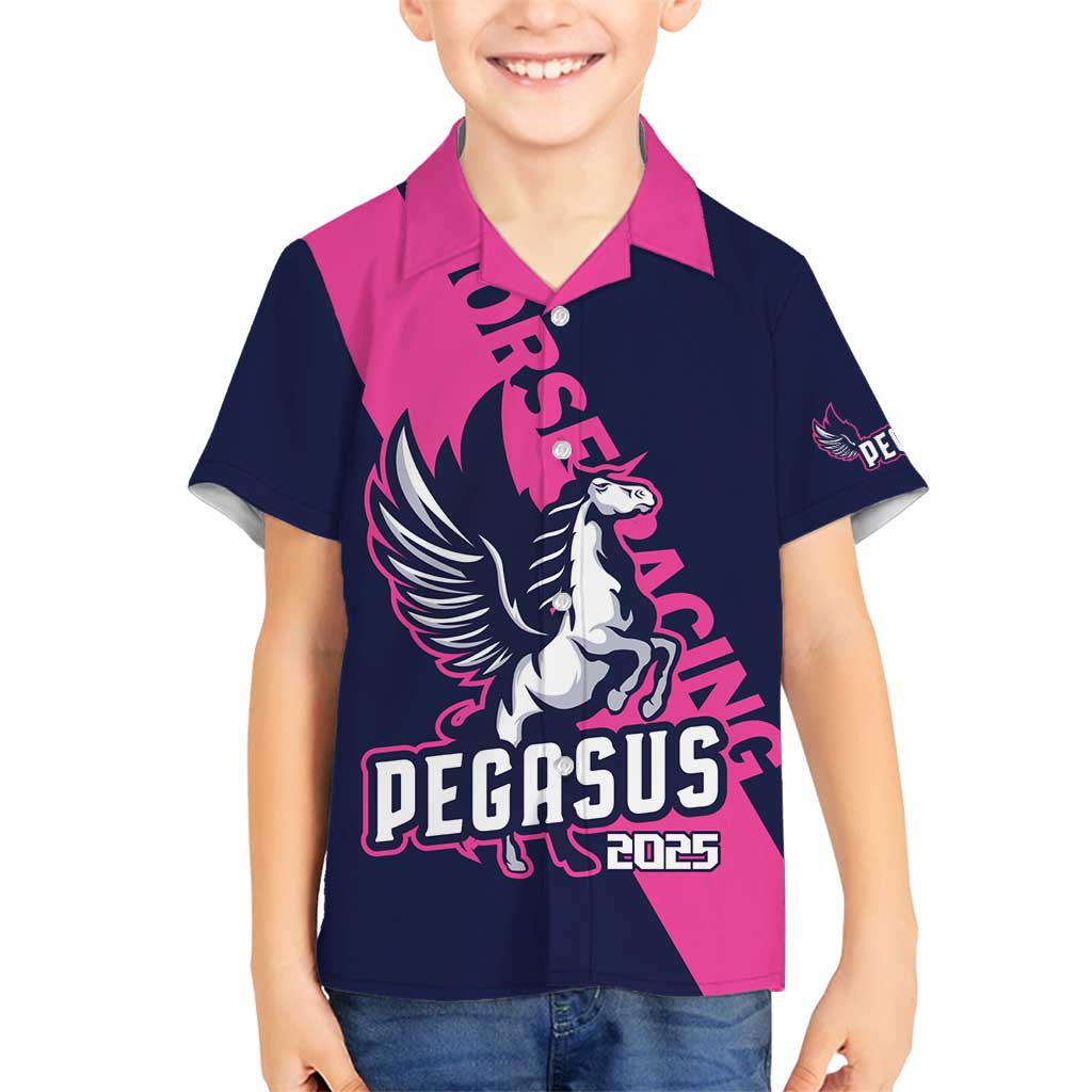 Personalized Pegasus Horse Racing 2025 Family Matching Tank Maxi Dress and Hawaiian Shirt Where Champions Rise - Wonder Print Shop