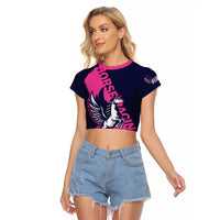 Personalized Pegasus Horse Racing 2025 Raglan Cropped T Shirt Where Champions Rise - Wonder Print Shop