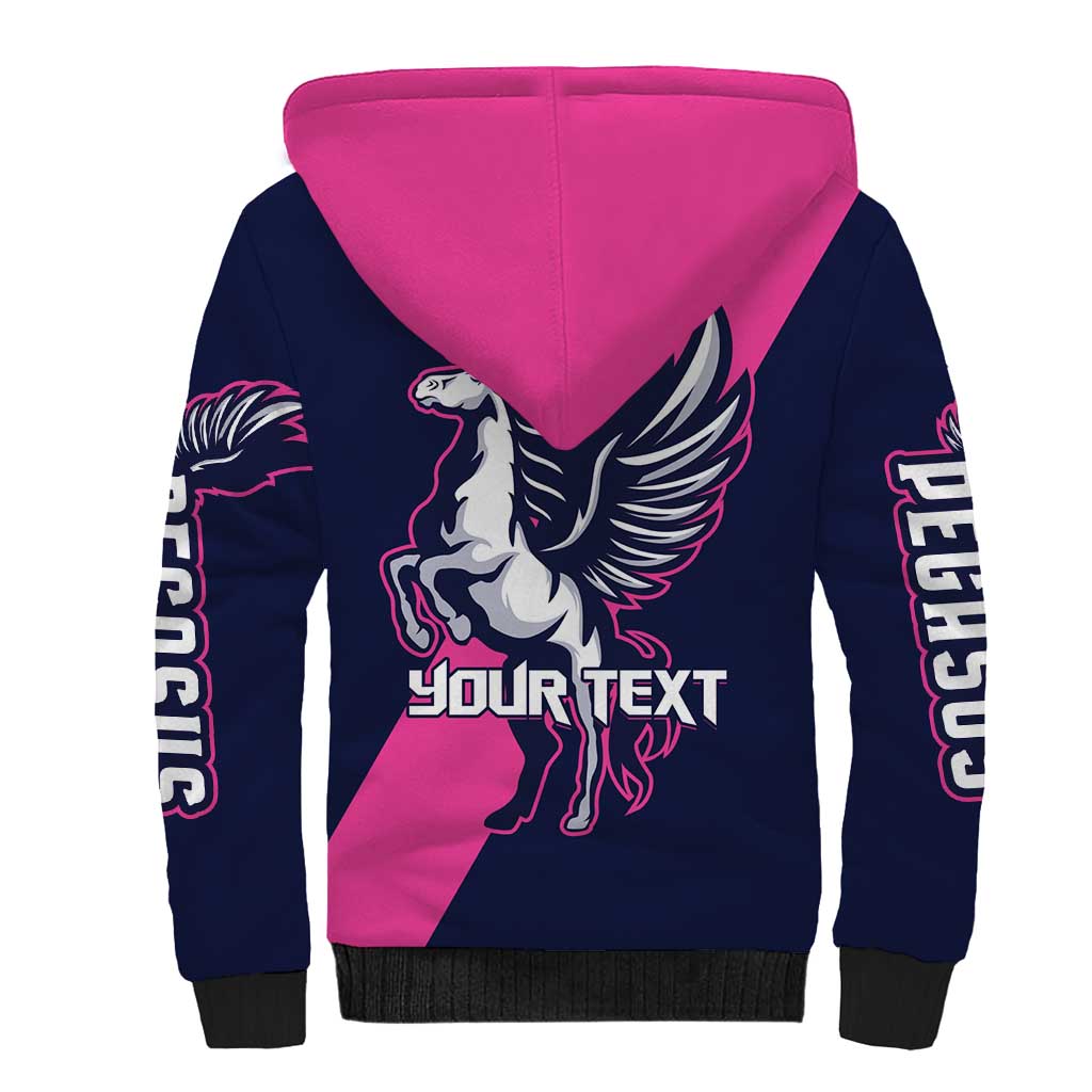 Personalized Pegasus Horse Racing 2025 Sherpa Hoodie Where Champions Rise - Wonder Print Shop