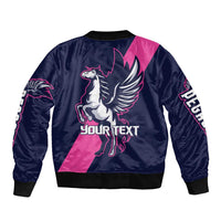 Personalized Pegasus Horse Racing 2025 Sleeve Zip Bomber Jacket Where Champions Rise - Wonder Print Shop