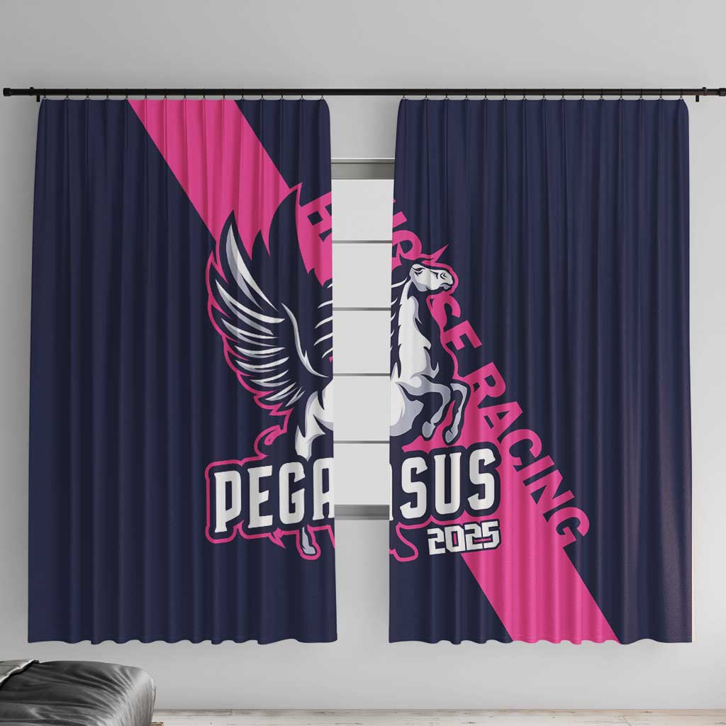 Pegasus Horse Racing 2025 Window Curtain Where Champions Rise - Wonder Print Shop