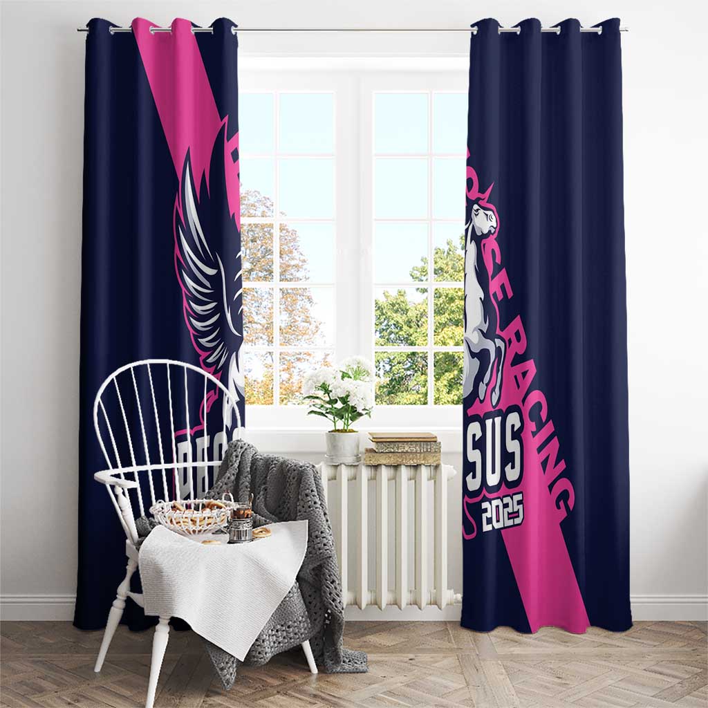 Pegasus Horse Racing 2025 Window Curtain Where Champions Rise - Wonder Print Shop