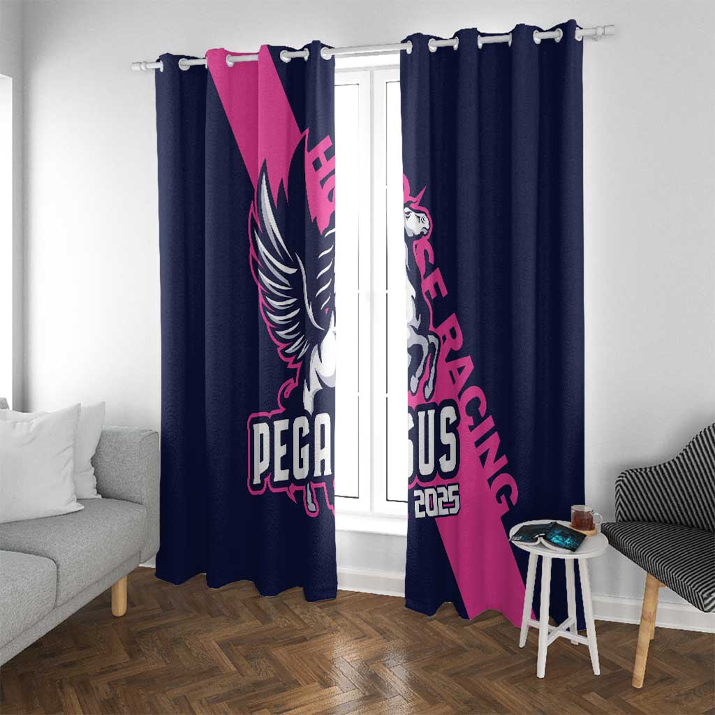 Pegasus Horse Racing 2025 Window Curtain Where Champions Rise - Wonder Print Shop