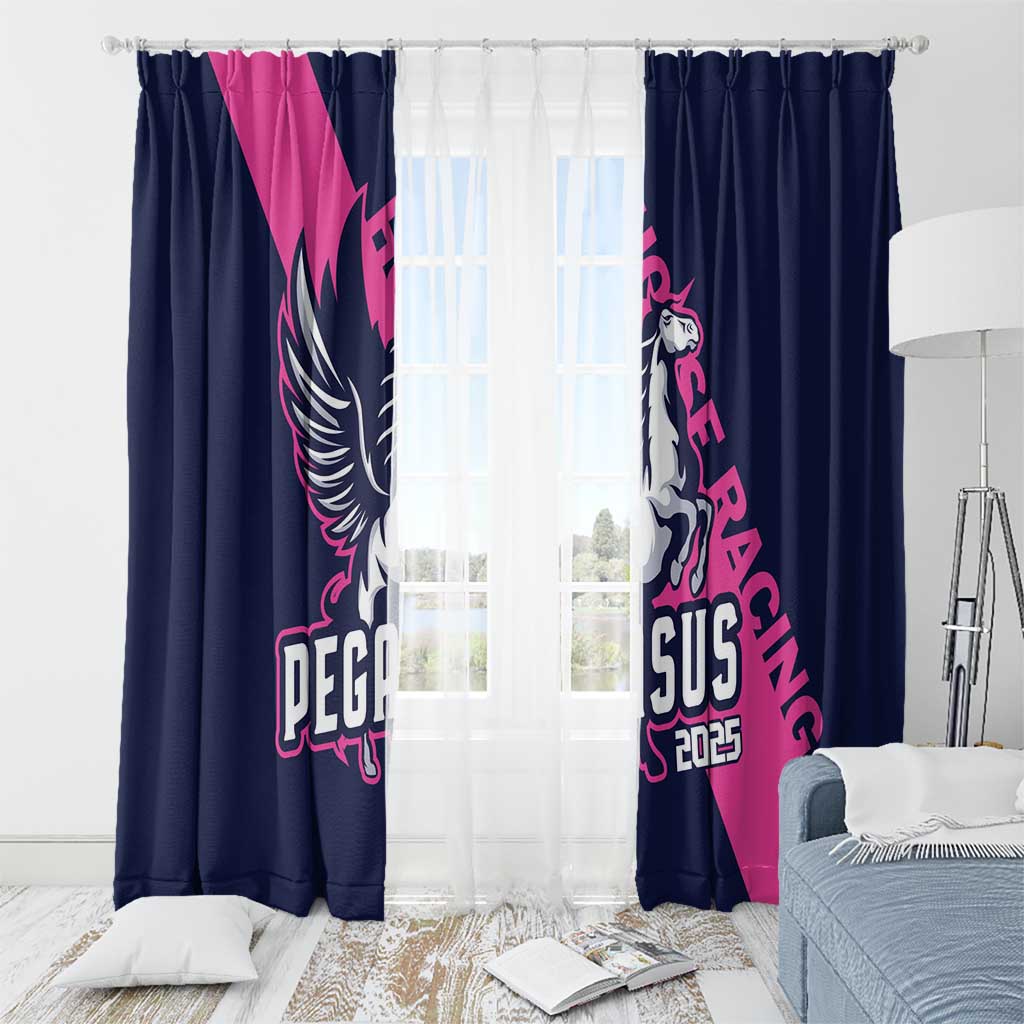 Pegasus Horse Racing 2025 Window Curtain Where Champions Rise - Wonder Print Shop