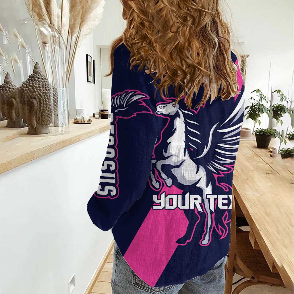 Personalized Pegasus Horse Racing 2025 Women Casual Shirt Where Champions Rise - Wonder Print Shop