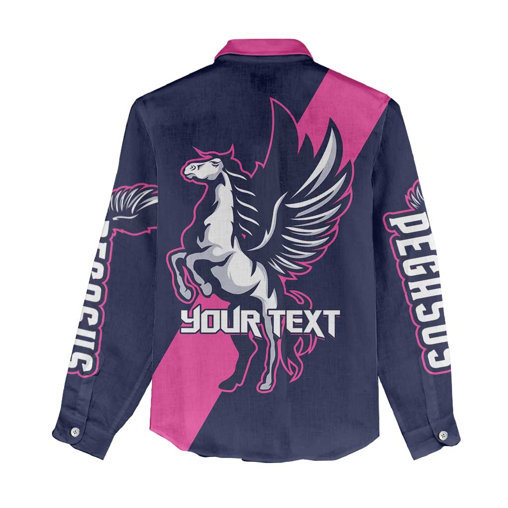 Personalized Pegasus Horse Racing 2025 Women Casual Shirt Where Champions Rise - Wonder Print Shop
