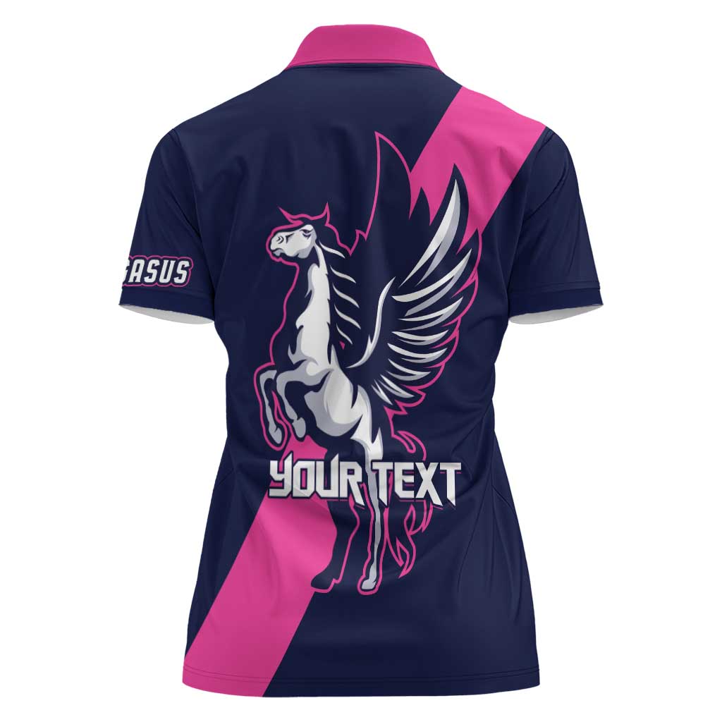 Personalized Pegasus Horse Racing 2025 Women Polo Shirt Where Champions Rise - Wonder Print Shop