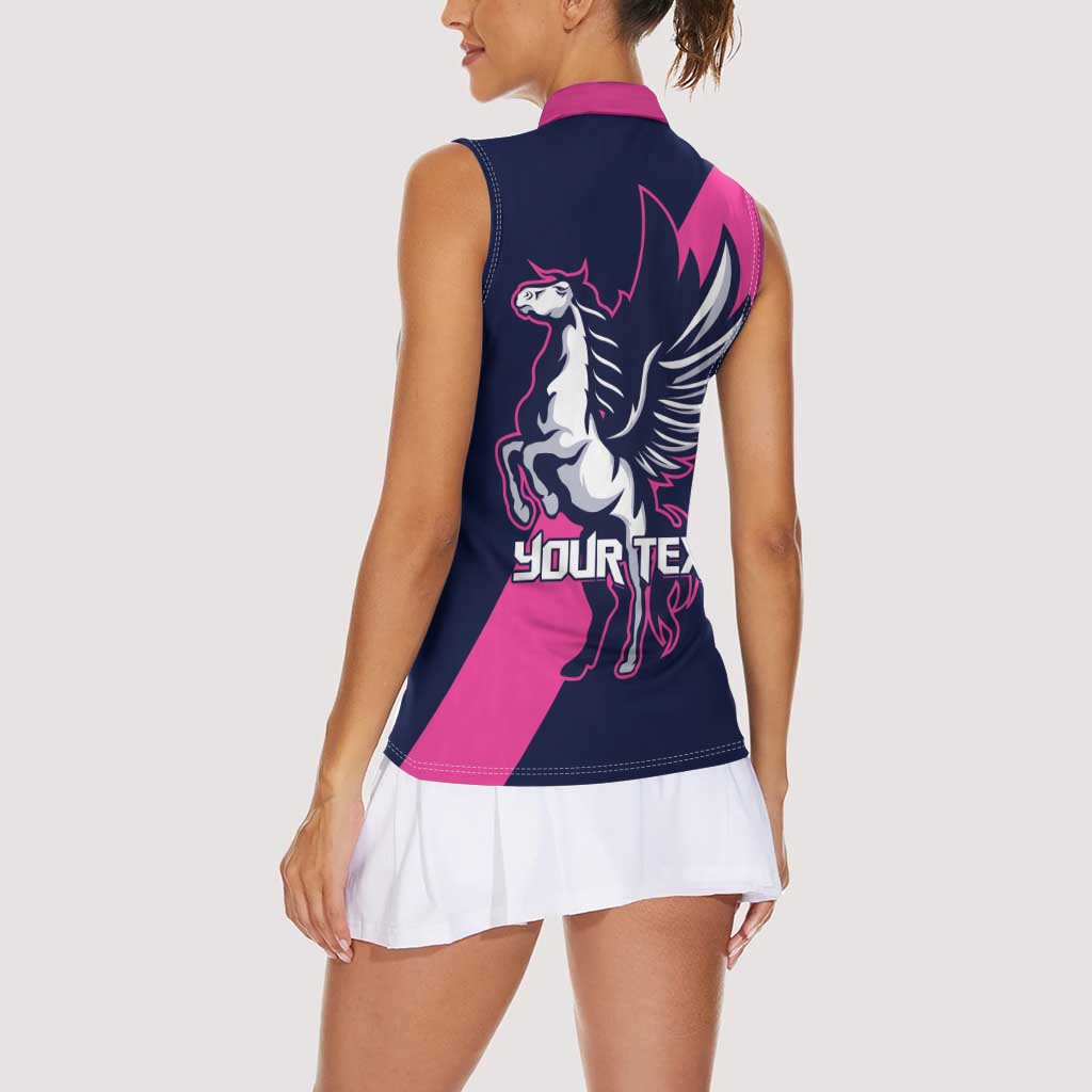 Personalized Pegasus Horse Racing 2025 Women Sleeveless Polo Shirt Where Champions Rise - Wonder Print Shop