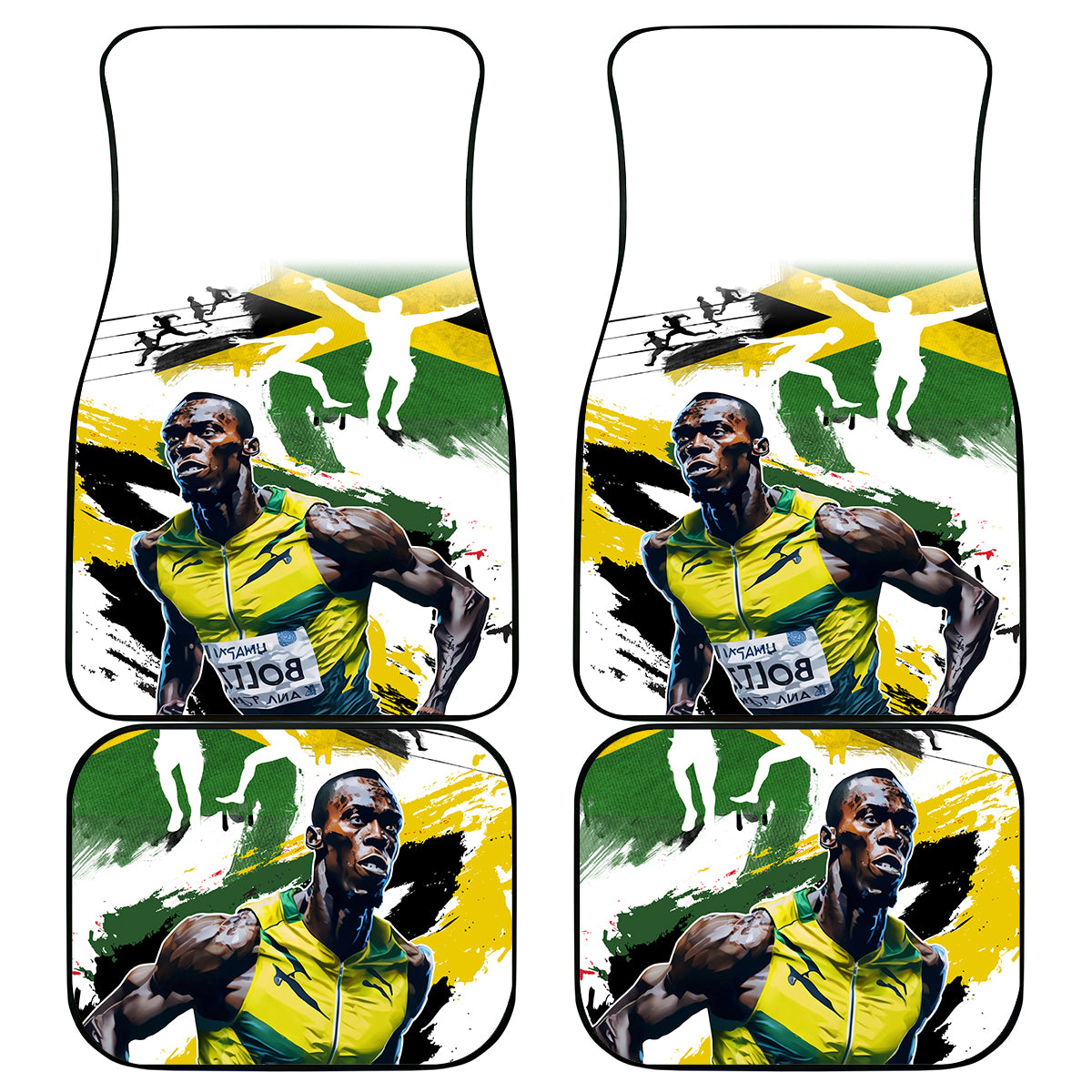 Jamaica Car Mats Proud to be Lightning Bolt - Wonder Print Shop