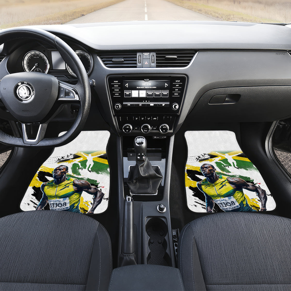 Jamaica Car Mats Proud to be Lightning Bolt - Wonder Print Shop