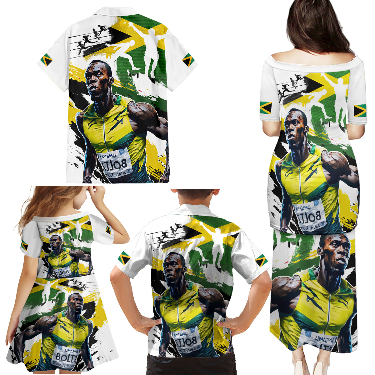 Jamaica Family Matching Puletasi and Hawaiian Shirt Proud to be Lightning Bolt - Wonder Print Shop