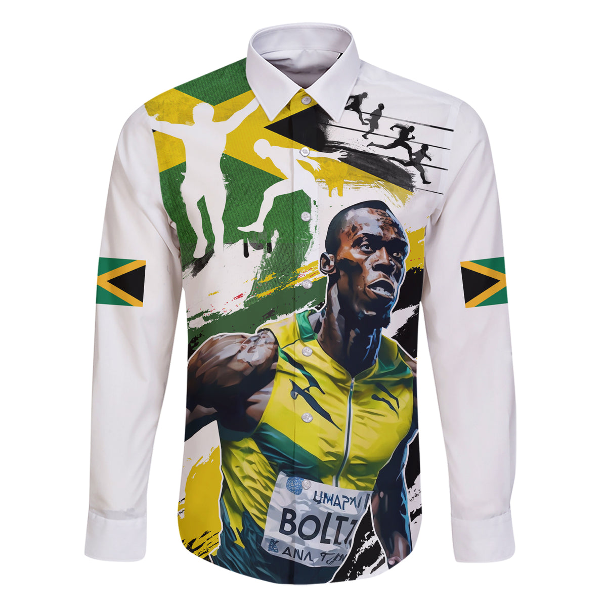 Jamaica Family Matching Short Sleeve Bodycon Dress and Hawaiian Shirt Proud to be Lightning Bolt - Wonder Print Shop