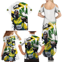 Jamaica Family Matching Summer Maxi Dress and Hawaiian Shirt Proud to be Lightning Bolt - Wonder Print Shop