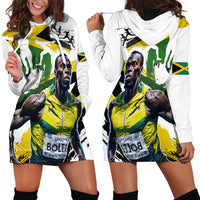 Jamaica Hoodie Dress Proud to be Lightning Bolt - Wonder Print Shop
