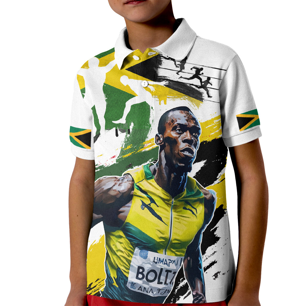 Jamaica Kid Polo Shirt Proud to be Lightning Bolt - Wonder Print Shop