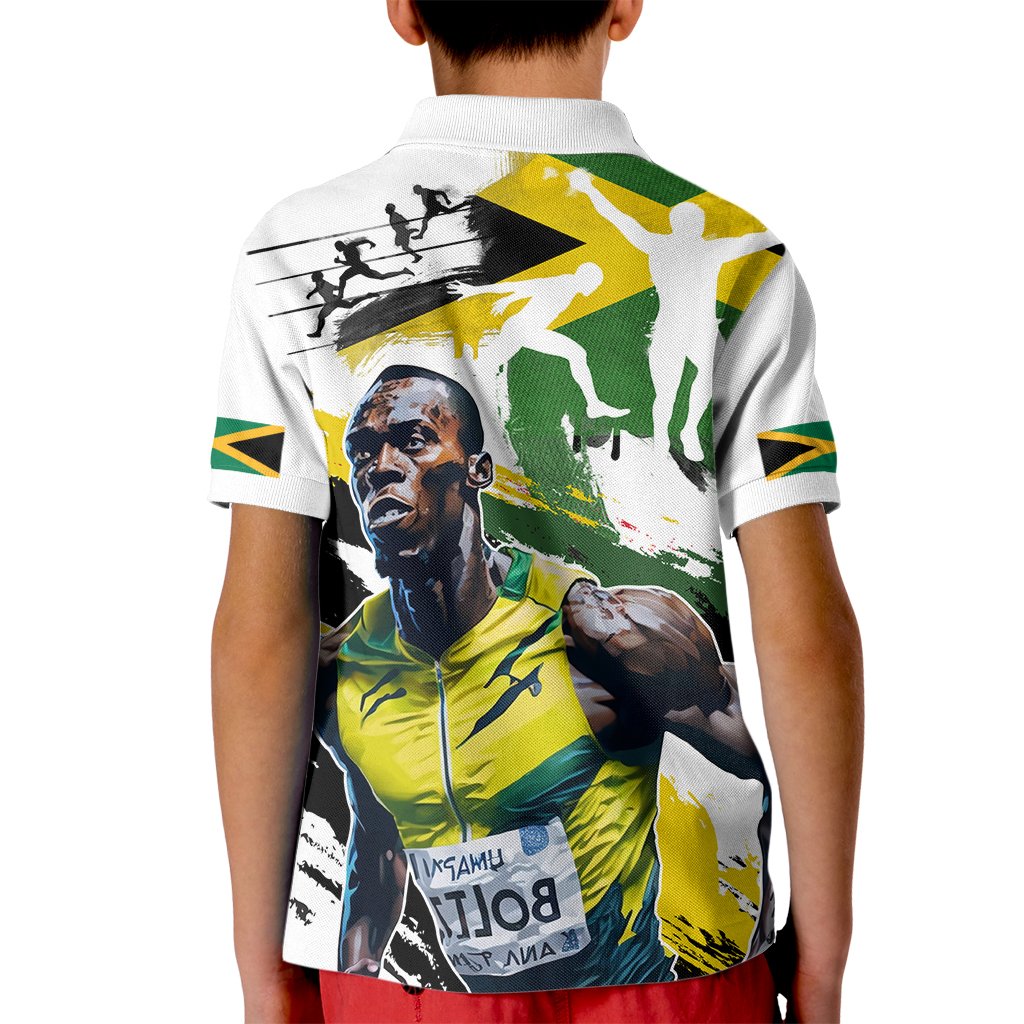 Jamaica Kid Polo Shirt Proud to be Lightning Bolt - Wonder Print Shop