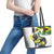 Jamaica Leather Tote Bag Proud to be Lightning Bolt - Wonder Print Shop