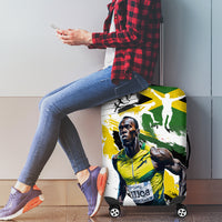 Jamaica Luggage Cover Proud to be Lightning Bolt - Wonder Print Shop