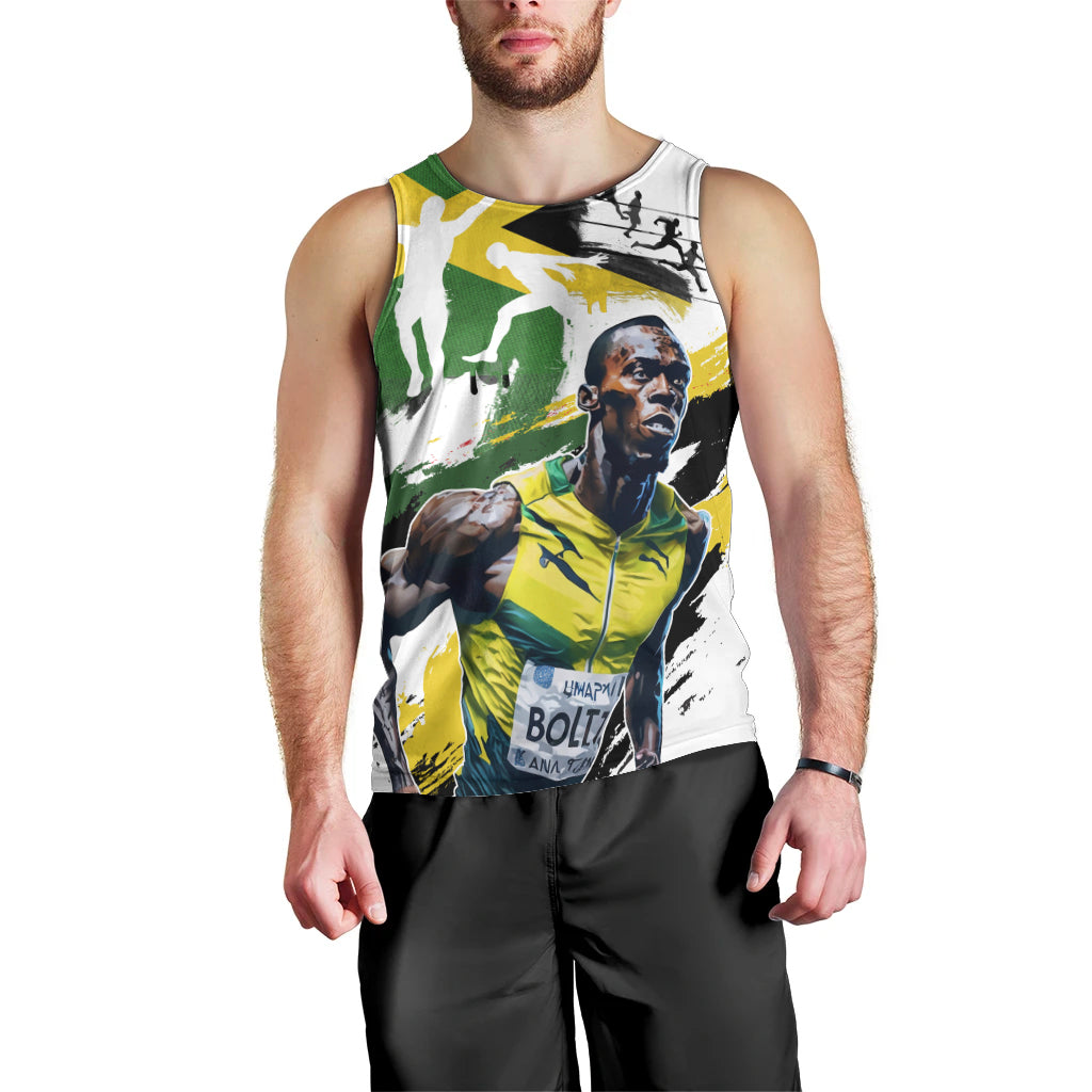 Jamaica Men Tank Top Proud to be Lightning Bolt - Wonder Print Shop
