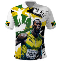 Jamaica Polo Shirt Proud to be Lightning Bolt - Wonder Print Shop