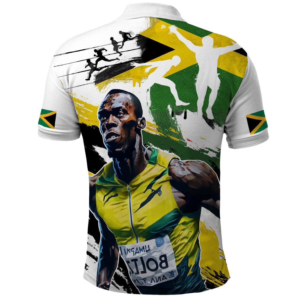 Jamaica Polo Shirt Proud to be Lightning Bolt - Wonder Print Shop